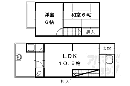 西院西田町連棟貸家 1