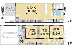 京都市北区紫竹上竹殿町の一戸建て