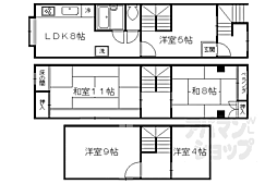 京都市北区衣笠街道町の一戸建て