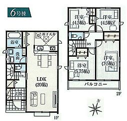 東大和市芋窪6丁目　新築戸建全8棟 6号棟