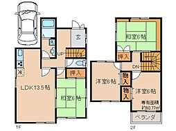 宇治市五ケ庄北ノ庄の一戸建て