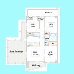〜Roofbalcony　最上階角部屋〜ルピナス大宮桜木町