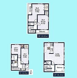 川口市元郷　　全3棟 3号棟