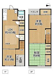 大阪市生野区中川４丁目の一戸建て