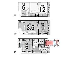 山科区上花山久保町　中古一戸建て