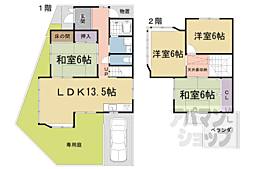 京都市山科区勧修寺福岡町の一戸建て