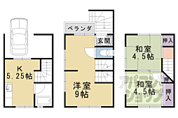 京都市山科区四ノ宮小金塚の一戸建て