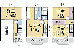 東朱雀町貸家 1