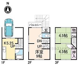 京都市山科区四ノ宮小金塚の一戸建て
