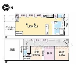京都市北区紫竹竹殿町の一戸建て