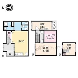 京都市下京区西洞院通六条下る西側町の一戸建て