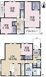 全1棟現場　カースペース3台分庭付き