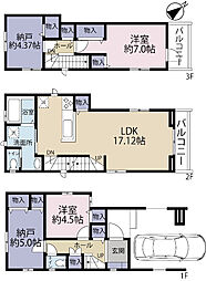 全3棟／Ｄ号棟　住宅性能評価付き新築戸建て