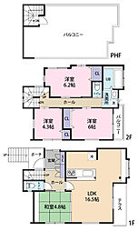 全1棟現場　広々ルーフバルコニー