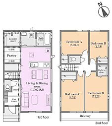 全3棟/C号棟 キッチン横に嬉しいパントリー付き