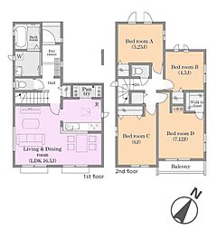 全2棟／Ｂ号棟　キッチン裏に嬉しいパントリー付き