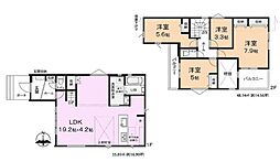 全1棟現場　開放的なフルオープンキッチン