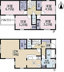 全4棟／2号棟　自由に使えるお庭付き