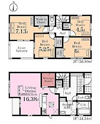 全4棟／4号棟　自由に使えるお庭付き