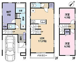 全1棟現場　前面道路幅6ｍ車の入出庫も楽々