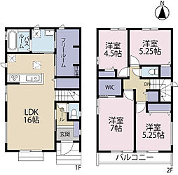 全3棟／Ｃ号棟　キッチン横にフリースペース付き