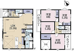 全2棟／2号棟　開放的なフルオープンキッチン