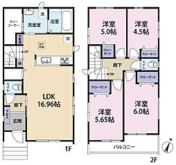 全2棟/B号棟 洗面横のフリースペースは多目的に活用可