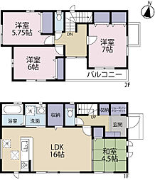 全3棟／2号棟　家族で使いやすいカースペース2台分