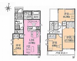 全3棟／1号棟　来客にも便利なカースペース2台分
