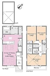 全2棟／Ａ号棟　荷物も片付くロフト付き
