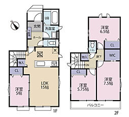 全2棟／Ｂ号棟　大容量ウォークインクローゼット完備