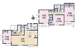 全2棟／Ａ号棟　ＬＤＫが見渡せる対面キッチン
