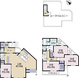 全1棟現場　開放感のある屋上ルーフバルコニー付き
