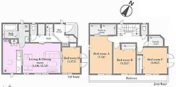 全1棟現場　開放感のある角地