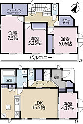 全1棟現場　開放感のある角地