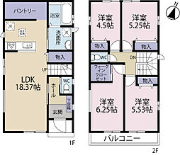 全2棟/B号棟 キッチン裏に嬉しいパントリー付き