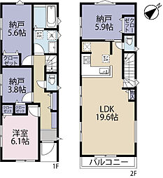 全2棟／2号棟　プライバシーを守りやすい2階のリビング