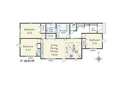 瑞穂町高根　新築分譲住宅（平屋＆2階建て）　全6棟　1号棟