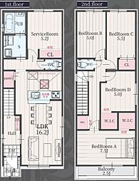 Terrechez岡崎市中島西町1期(全2棟)　2号棟