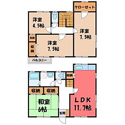 宇都宮市陽東1丁目の一戸建て