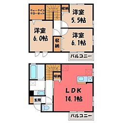 宇都宮市東簗瀬1丁目の一戸建て