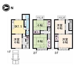 京都市下京区七条御所ノ内北町の一戸建て