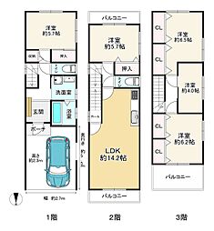 大阪市生野区田島2丁目の一戸建て