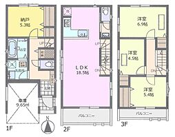 板橋区富士見町　新築戸建　1号棟