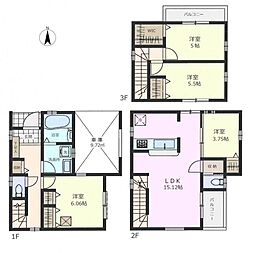 中野区沼袋1丁目　新築戸建　3号棟