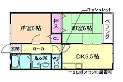 ＦＫハイツ桃園 2B