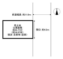 下京区西七条石井町　古家付き条件無し土地