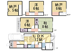 京都市北区大北山原谷乾町の一戸建て