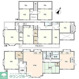 部屋数ゆったり8ＬＬＤＫ　家族が多いほど嬉しい大型戸建貸家