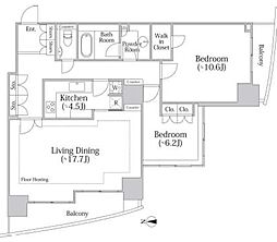 河田町ガーデン　クラブフロア 3108